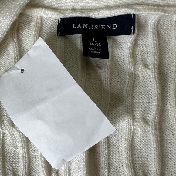 Lands’ End Women’s Cable Knit Cardigan Sweater. Size Large 14-16 - Picture 5 of 5